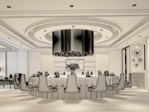 private dining room space 46 3D Model