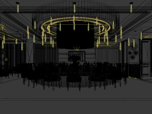 private dining room space 46 3D Model