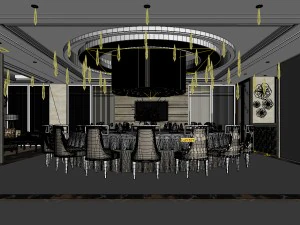 private dining room space 46 3D Model