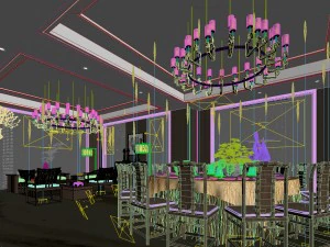 private dining room space 47 3D Model