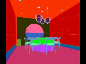 private dining room space 48 3D Model