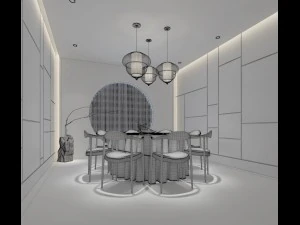 private dining room space 48 3D Model
