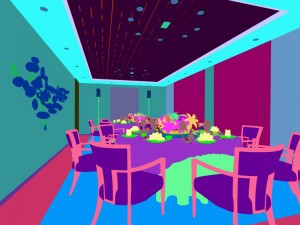private dining room space 49 Model 3D