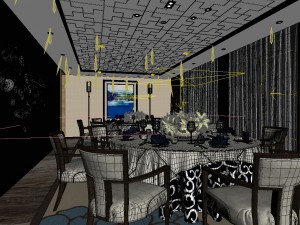 private dining room space 49 Model 3D