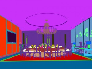 private dining room space 50 3D मॉडल