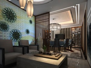 private dining room space 51 Modello 3D