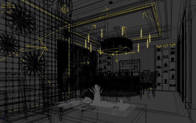 private dining room space 51 3D in 3DExport