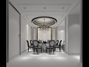 private dining room space 52 Model 3D