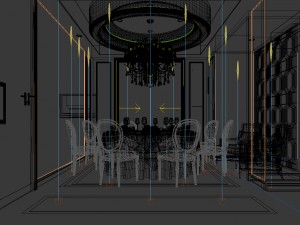 private dining room space 52 Model 3D