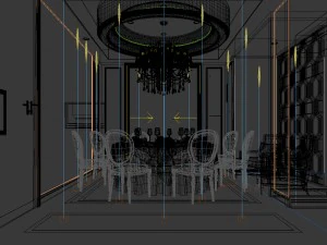 private dining room space 52 3D Model