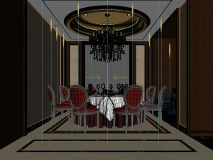private dining room space 52 3D Model