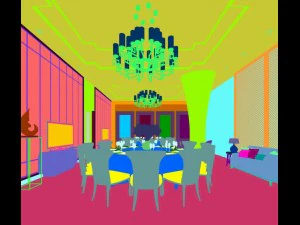 private dining room space 53 3D Model