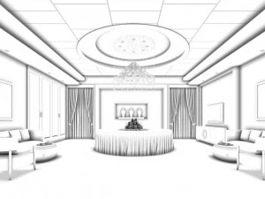 private dining room space 54 3D Model