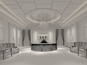 private dining room space 54 3D Model
