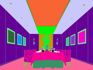 private dining room space 55 3D मॉडल