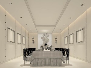 private dining room space 55 3D मॉडल