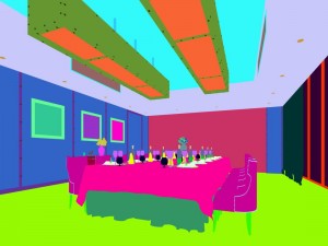 private dining room space 55 3D मॉडल
