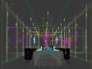 private dining room space 55 3D Model
