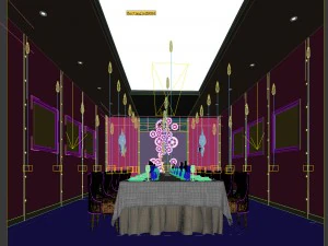 private dining room space 55 3D Model