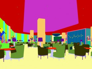real estate sales exhibition design 3D मॉडल
