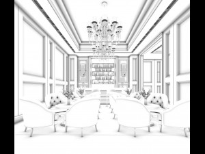 real estate sales exhibition design 3D मॉडल