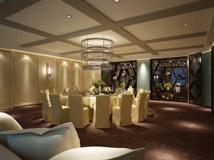 restaurant and corridor for the elevator 01 3D Model