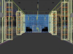 restaurant and corridor for the elevator 01 3D Модель