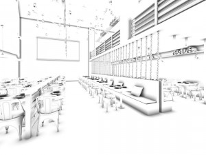 restaurant teahouse cafe drinks clubhouse 01 3D Model