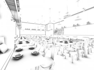 restaurant teahouse cafe drinks clubhouse 01 3D Model