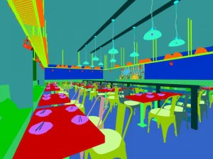 restaurant teahouse cafe drinks clubhouse 01 3D Model