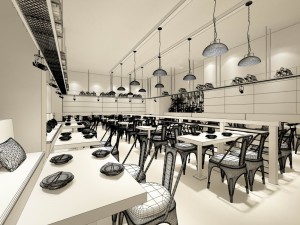 restaurant teahouse cafe drinks clubhouse 01 3D Model