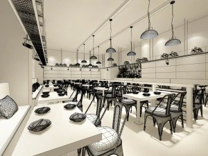 restaurant teahouse cafe drinks clubhouse 01 3D Model