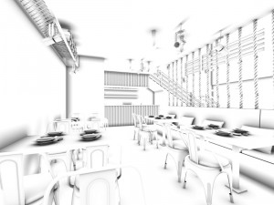 restaurant teahouse cafe drinks clubhouse 01 3D Model