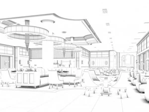 restaurant teahouse cafe drinks clubhouse 02 3D Model