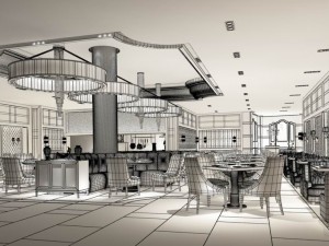 restaurant teahouse cafe drinks clubhouse 02 3D Model