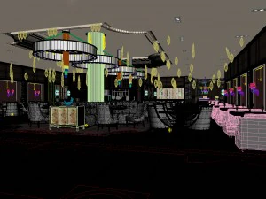 restaurant teahouse cafe drinks clubhouse 02 3D Model
