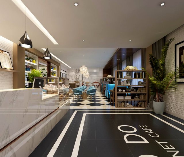 restaurant teahouse cafe drinks clubhouse 03 3D Model .c4d .max .obj .3ds .fbx .stl .blend 