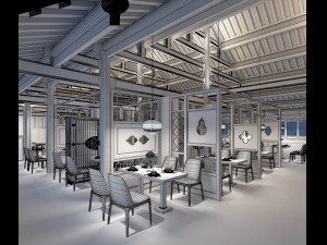 restaurant teahouse cafe drinks clubhouse 04 3D 모델
