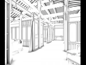 restaurant teahouse cafe drinks clubhouse 04 3D Model