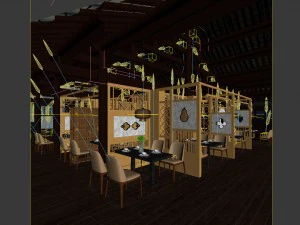 restaurant teahouse cafe drinks clubhouse 04 3D Model