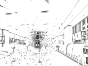 restaurant teahouse cafe drinks clubhouse 05 3D Model