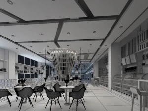 restaurant teahouse cafe drinks clubhouse 05 3D Model