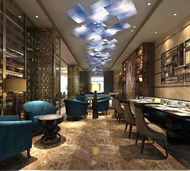restaurant teahouse cafe drinks clubhouse 06 Modelo 3D .c4d .max .obj .3ds .fbx .stl .blend 
