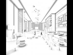 restaurant teahouse cafe drinks clubhouse 06 3D Model
