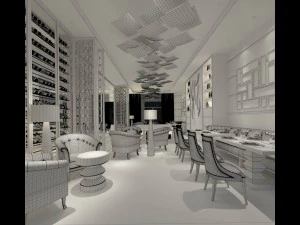 restaurant teahouse cafe drinks clubhouse 06 3D Model