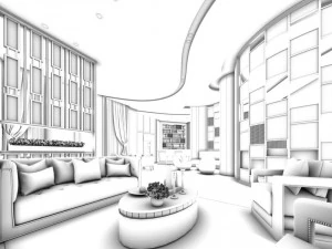 restaurant teahouse cafe drinks clubhouse 07 3D Model