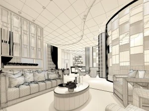 restaurant teahouse cafe drinks clubhouse 07 3D Model