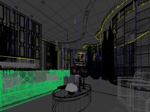 restaurant teahouse cafe drinks clubhouse 07 3D Model