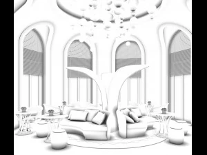 restaurant teahouse cafe drinks clubhouse 08 3D Model