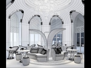 restaurant teahouse cafe drinks clubhouse 08 3D Модель
